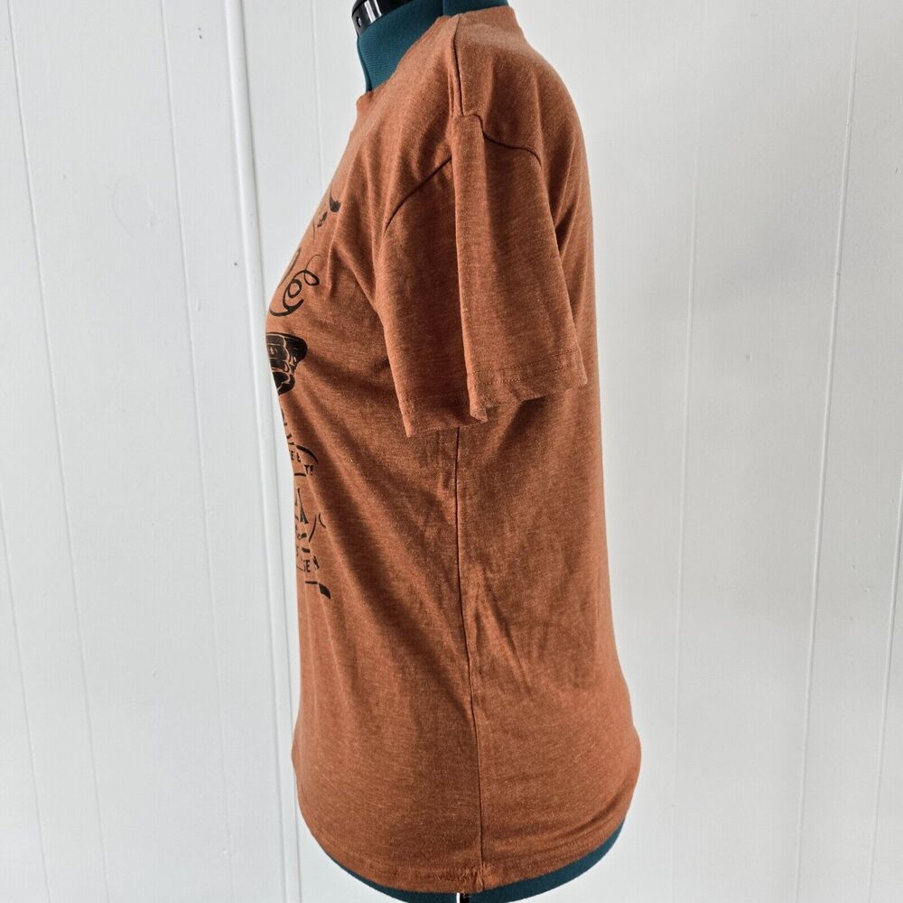 Buffalo Bills Short Sleeve‎ T-shirt Body Lotion Rust Color Western Womens Sz Med - Picture 5 of 10